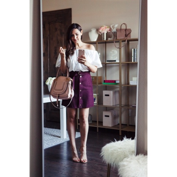 kate spade Dresses & Skirts - ♠️🆕 kate spade KSNY ♤ Suede A-line Skirt ♤ Wine